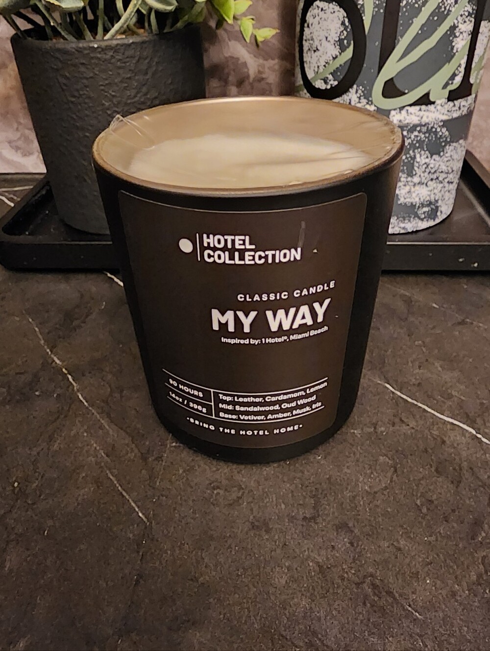 NWOT Hotel Collection My Way Classic Candle - Black